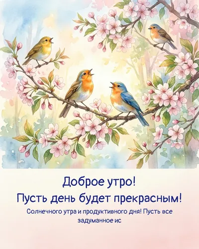 Доброе утро! Пусть день будет прекрасным! — morning birds 08